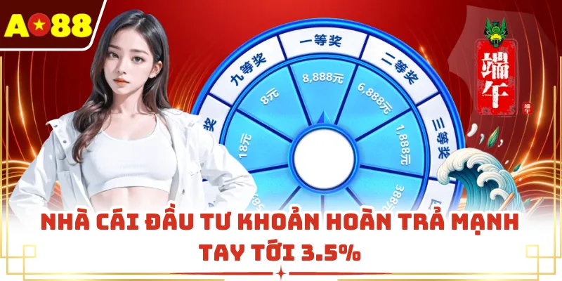 Nhà cái đầu tư khoản hoàn trả mạnh tay tới 3.5%