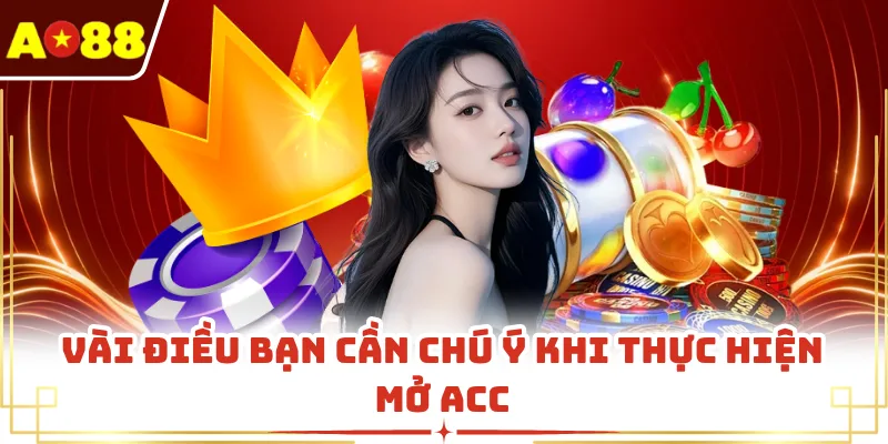Vài điều bạn cần chú ý khi thực hiện mở acc